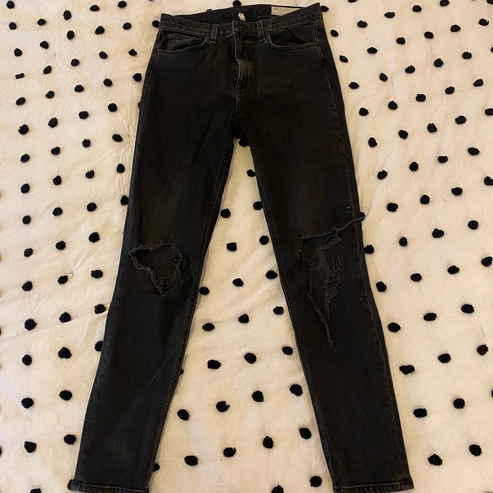 Rag & Bone distressed slim fit jeans
